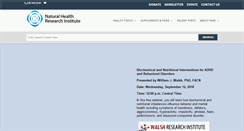 Desktop Screenshot of naturalhealthresearch.org